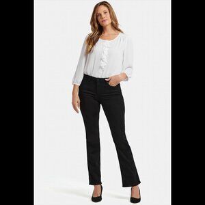 NYDJ Barbara Bootcut LiftXTuck Technology Black Jeans 10P